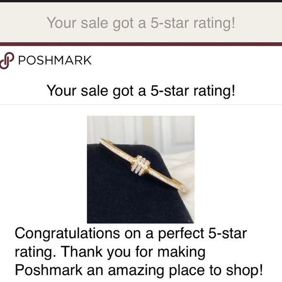 Rose Gold and Diamond Bangle Stackable Bracelet New - Picture 6 of 13